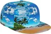 Bollmössor Hawaii Tropical Beach Baseball Cap för män Kvinnor Justerbar sommarpalm Tree Flat Brim Trucker Snapback Hat