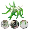 Decorative Flowers Simulation Red Long Pepper Chili Cook Off Decorations Artificial Vegetable Lanyard
