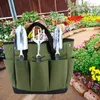 Sacs de rangement jardin pour outils sac à outils robuste avec poches tissu Oxford intérieur et