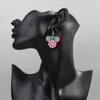 Boucles d'oreilles pendantes en acrylique pour femmes, dessin animé de noël, tête de souris, nœud, rouge, vert, bonbons, paillettes, goutte, bijoux de fête, cadeau