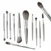 Sier Make-up-Pinsel, weich, flauschig, Puderpinsel, Gesichts-Make-up-Werkzeuge, Zubehör, Brochas Maquillaje-Set, 12 Stück, tragbare Kosmetikpinsel