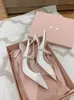 Dresuj damskie buty wystrój 352 pompki seksowne palce stopa wysokie obcasy Wedding Woman Crystal Stiletto Sandals 87385