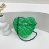 Omuz çantaları Tek bir omuz crossbody bayan kadınlar için niş bir doku torbası üst düzey moda zinciri makarna sevimli kutu H240323