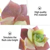 Decorative Flowers 6 Pcs Simulated Succulents DIY Green Leaf Potted Plant Artificial Twig Plastic Decoration Pvc