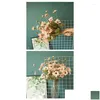 Decoratieve Bloemen Kransen Chrysant Kunstbloem Feest Uitstekend Cadeau Woondecoratie Roos Muur Drop Levering Tuin Feestelijk Otryu