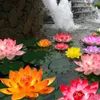 10/17/28/40/60cm Artificial Flower Floating Fake Lotus Plant Lifelike Water Lily Micro Landscape for Pond Garden Decor