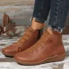 Stövlar kvinnor ankelstövlar korta läder chelsea platt skor cowboy sneakers strid stövlar svarta vintage moccasin gratis frakt plussize