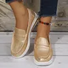 Casual Shoes 2024 Spring and Summer Style Thick Sole Platform Heel Women's Large Size 43 Flat Lazy