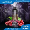 12000 Puffs Electronic Cigarette Big Puffs 20ml Liquid Disposable Vape 2% 5% NIC Salt Vape Germany Warehouse 10 Flavors