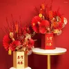 Decoratieve beeldjes Vouwventilator Feestdecoratie Chique Festivalversiering Chinese stijl Ornament Retro