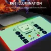 Pads Anime Adventure time RGB Grote muismat Grote XXL muismat Anime Muistapijt Toetsenbord Computer mousepad Led-achtergrondverlichting Mause Pad