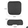 Housses de siège de voiture Ers PU Protecteurs de fond en cuir Coussin de tapis pour véhicule quatre saisons Drop Livraison Automobiles Motos Interio Ot4Xe