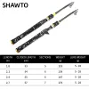 Rods Shawto Telescopic Fishing Rod Carbon Fiber 1.8m 2.1m 2.4m 2.7m Spinning Casting Lure Rod Ultralight Baitcasting Sea Fishing Pole