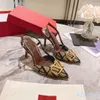 Projeta mulheres sandálias pontiagudas grandes diamantes shinestones designer de calcanhar alto sapatos únicos moda ladies verão clássico festas de férias vestido sapatos