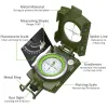 Compass Professional Compass Metal Compass Clinometer IP65 à prova d'água com bolsa de transporte para camping Hunting Hucking Outdoor Tools