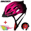 BIKEBOY casque de vélo de cyclisme ultraléger moulé à l'intérieur des casques de sécurité de vélo respirants avec feu arrière 240312