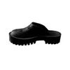 Bottom g Pvc Family Baotou Flat Hole Shoes Middle Heel Fashionable Anti Slip and Odor Resistant Soft Sole Indoor Outdoor Wearing Slippers JC5G