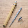 Bamboo Pen Wood Ballpoint Pen 1 mm kula Wskazówka biznesowa Ball Ball Pen Pen Office School Wrting Spiratery W0217