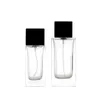 Bottiglie di stoccaggio Stile YUXI Sifang Bottiglia di profumo in vetro Coperchio in legno Pressa Spray 15 Cosmetico trasparente a baionetta