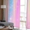 Shutters Bedroom Sheer Curtains Starlight Rainbow Spots Living Room Kitchen Window Curtains Garden Terrace Balcony Bedroom Sheer Curtains