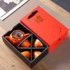 Accessoires Chinois Travel Kung Fu Céramic Thé Set 1 TEAPOT 4 TEACUPS THE Cérémonie Portable Forme Persimmon Téafot Exquise Box