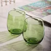 Wine Glasses French Vintage Red Wine Glasses Whiskey Cup Water Cup Creative Home Goblet Champagne Glasses Ice Cream Cup Green Glass Glasses L240323