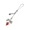 Keychains Sweet Strawberry Cake Phone Pendant Fashionable Bag Accessory For Everyday Use BX0C