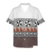 Men'S Casual Shirts Mens Polynesian Tribal Tongan Totem Tattoo Tonga Prints Hawaiian Shirt Men Summer Holiday Short Sleeve Beach Tops Dhiih