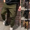 Nuevo Hombres Cargo Multi bolsillo cordón al aire libre hombre Joggers de Hip Hop pantalones de moda pantalones de chándal monos Casual