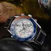 時計腕時計高級ファッションデザイナーRe 600 3眼鋼ベルトメンズウォッチメンズモイッサナイトモントレル