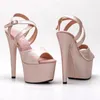 Dance Shoes Lady 17CM/7inches PU Upper Plating Platform Sexy High Heels Sandals Pole 068