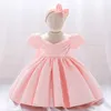 Beauty White Pink Yellow Wine Jewel Flower Girl Dresses Girl's Birthday Dresses Girls Party Skirt Girl Everyday dress Kids' Party Wear SZ 2-4 D323146