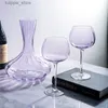 Vinglas Europeiska stil röda vinglas lila bägare glas vinglas glasögon champagne glas kristall blyfri glass glas kopp dricker l240323