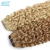 Inslag BHF Ombre blond Water Wave Human Hair P27/613# Markeer Piano Remy Hair Weft 100 g 18 "20" 22 "24" lengte