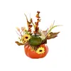 Decorative Flowers Artificial Pumpkin Flower Floral Arrangement Party Decor Centerpieces For DIY Crafts Halloween Porch Desk Ornaments