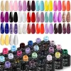 Kits Vernis À Ongles Ensemble Couleur Vernis À Ongles Kit Semi Permanent Soak Off Gel UV LED Vernis Base Top Coat DIY Nail Art Gel Polonais Kit