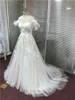 Sexy Sweetheart A Line Wedding Dresses Off Shoulder Champagne Liner Tulle Appliques Sleeveless Bridal Gowns Womens Formal 240320