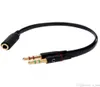 35mm Y Splitter 2 Jack Male naar 1 Vrouwelijke Hoofdtelefoon Mic AUX Audio Adapter Kabel Voor Oortelefoon Mobiele telefoon kabel8742593