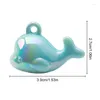 Charms Kawaii Luminous Glow Glitter Cartoon Whale Pendant Beads For Jewelry Making Phone Chain Keychain Hair Accessories DIY Decoration