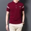 Summer Mens T-shirt Fashion Stand Collar Trend Slim Fit Youth Short Sleeve Casual Korean Version