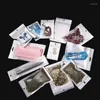 Storage Bags 50Pcs/Lot White Mobile Phone Data Cable Accessories Seal Bag Transparent Plastic Retail Packaging Poly Pouches Zipper Lock