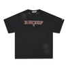 남성용 T 셔츠 Blackair Streetwear 레트로 프린트 편지 짧은 슬리브 티셔츠하라 주쿠 대형 셔츠