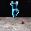 Copos de vinho bar decoração copo de vidro-forma do corpo da menina criativo cocktail cristal vermelho borosilicato beleza taça