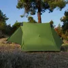 Tält och skydd 2021 Flames Creed Lanshan 2 Person Outdoor Ultralight Camping Tält 3 Säsong Professional 15D Silnylon Rodless Tent 240322