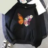 Butterfly Design Oversized Hoodie Women Custom Hot Selling Breathable American Usa Size for and Sweatshirt