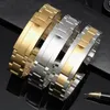 Uhrenarmbänder 316L Edelstahl Armband 20mm 21mm Herrenuhren Strap Solides Metallband für Armband Faltschnalle231U
