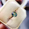Pierścienie klastrowe Przyjazd Sapphire Pierścień 925 SREBRE Srebrny Naturalny i prawdziwy królewski niebieski