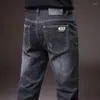 Herren Jeans Hose abgeschnitten enges Rohr für Männer elastische Stretch männliche Cowboy-Hosen dünne Arbeitskleidung Slim Fit Denim 2024 koreanischer Herbst