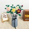 Decorative Flowers Hand-woven Crochet Preserved Faux Home Decor For Valentine's Day Women's Decoration Gift