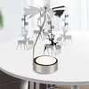 Candle Holders 3Pcs Metal Tealight Candlestick Spinner Rotary Spinning Holder For Rotating Wedding Home Decor